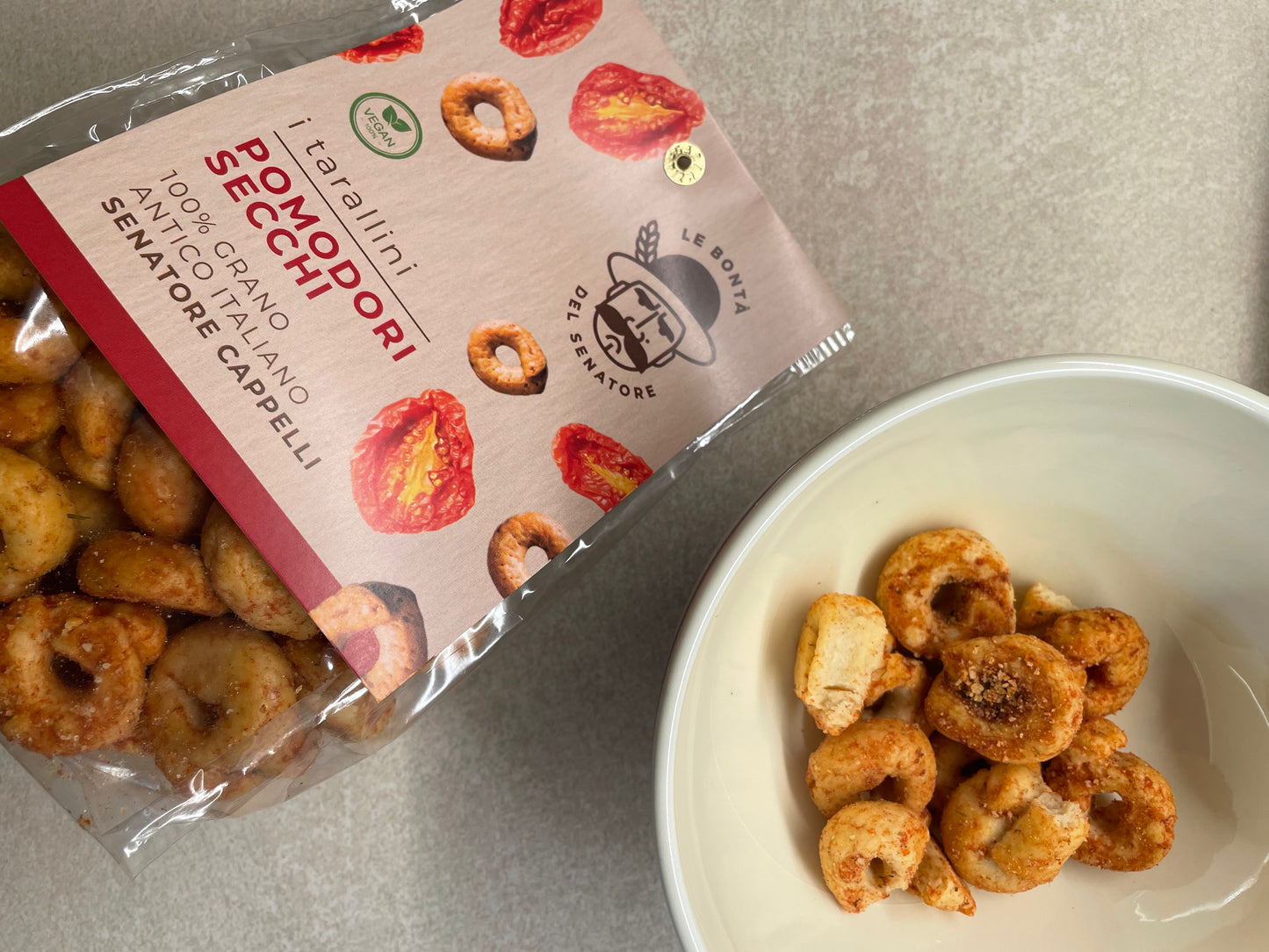 Taralli gusto pomodoro secco 100% Grano Senatore Cappelli