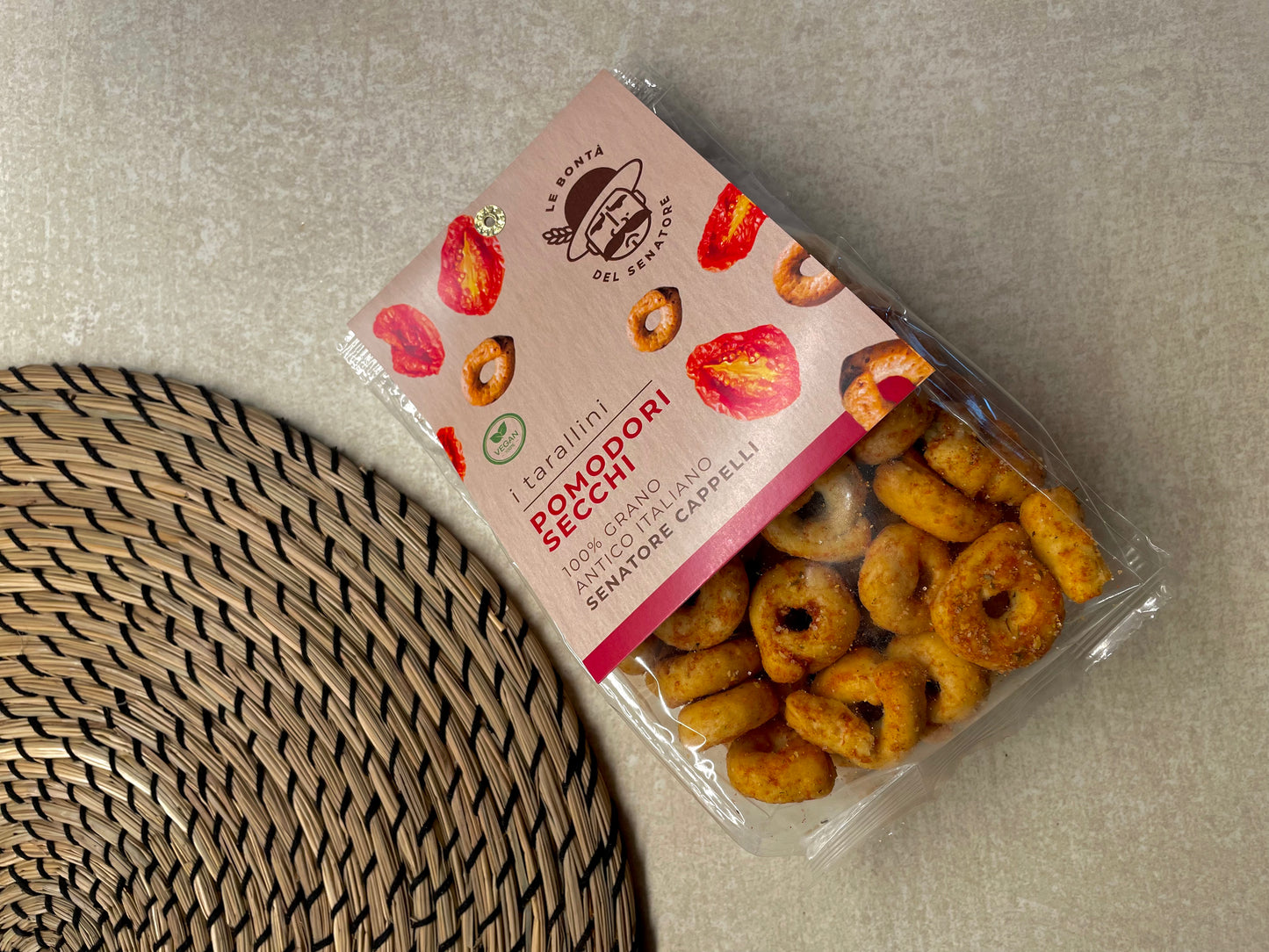 Taralli gusto pomodoro secco 100% Grano Senatore Cappelli